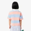 Polo de râguebi oversized em algodão às riscas