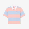 Polo de râguebi oversized em algodão às riscas
