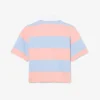 Polo de râguebi oversized em algodão às riscas