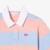 Polo de râguebi oversized em algodão às riscas