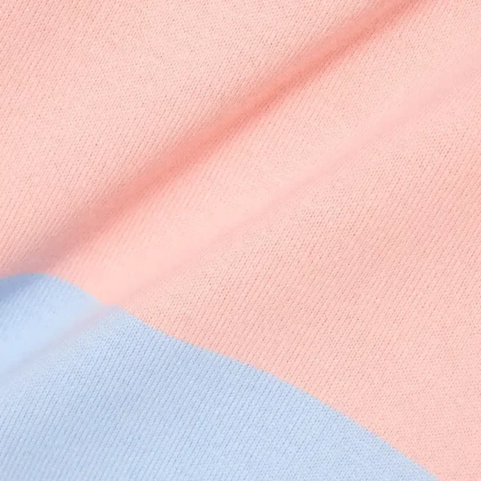 Polo de râguebi oversized em algodão às riscas