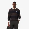 Polo de râguebi às riscas com corte descontraído para homem