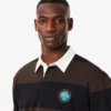 Polo de râguebi às riscas com corte descontraído para homem