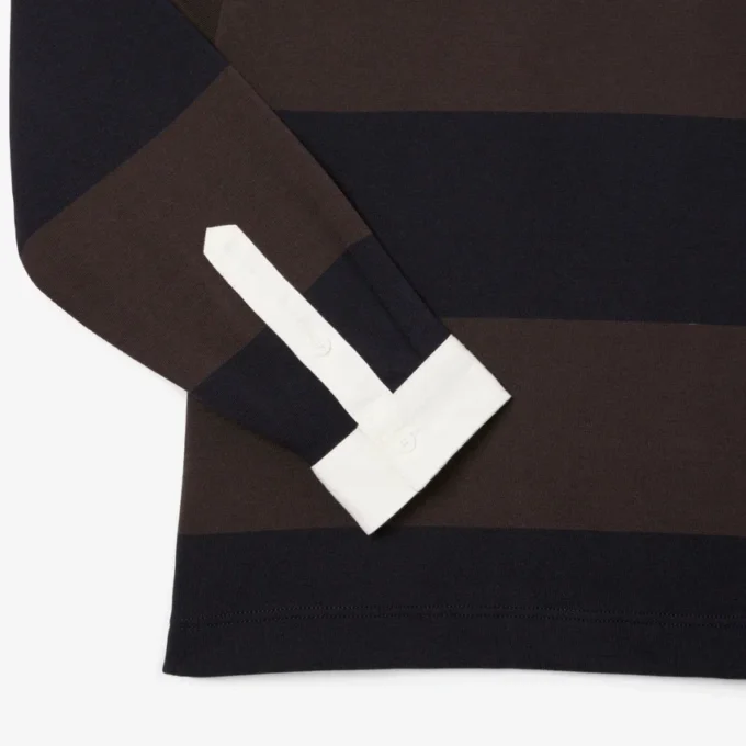 Polo de râguebi às riscas com corte descontraído para homem
