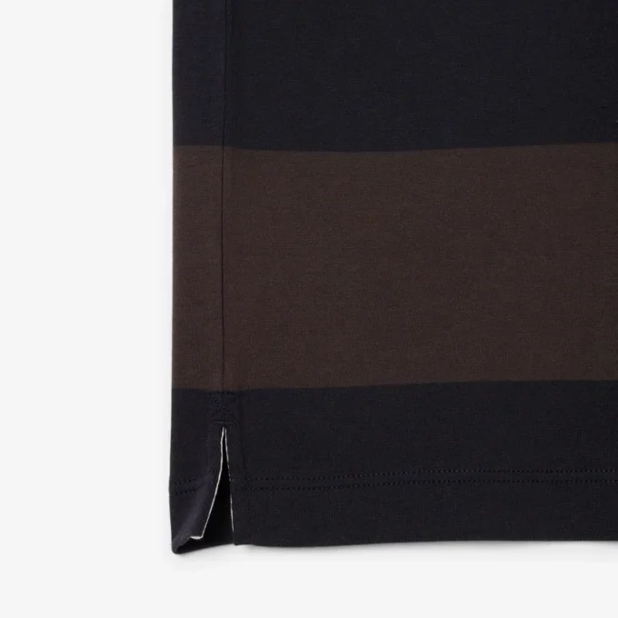 Polo de râguebi às riscas com corte descontraído para homem