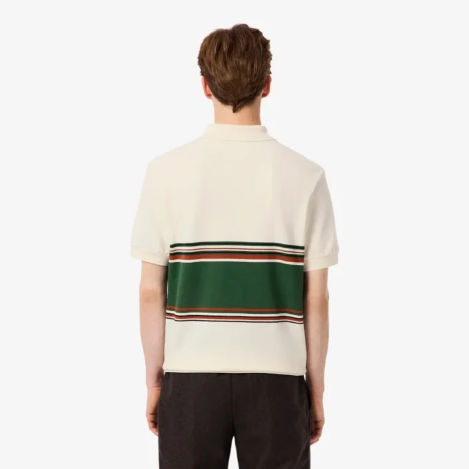 Polo de riscas clássico para homem, fabricado em França