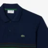 Polo de riscas clássico para homem, fabricado em França