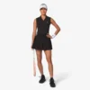 Polo de ténis sem mangas em malha elástica para mulher