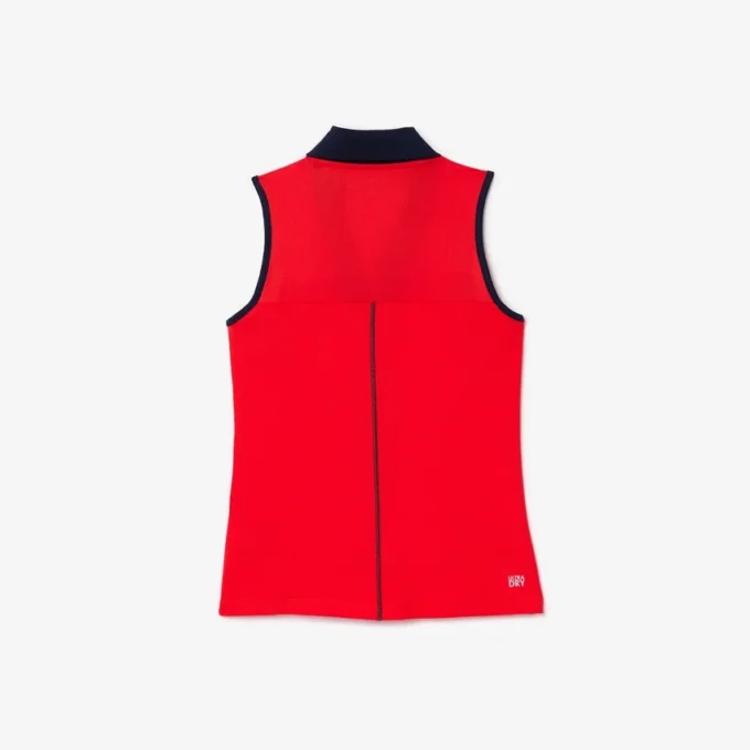 Polo de ténis sem mangas Ultra Dry de corte justo para mulher