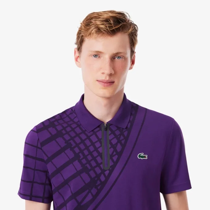 Polo de ténis slim fit estampado Ultra Dry para homem