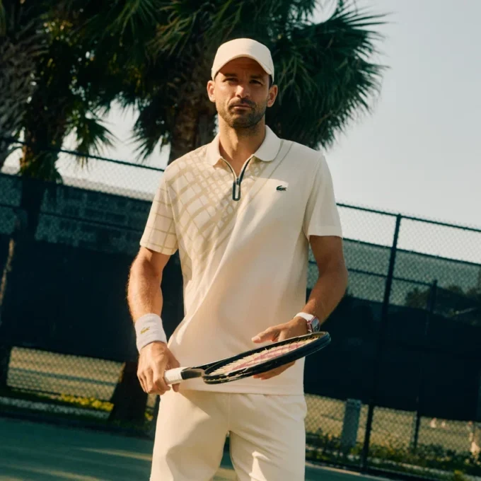 Polo de ténis slim fit estampado Ultra Dry para homem