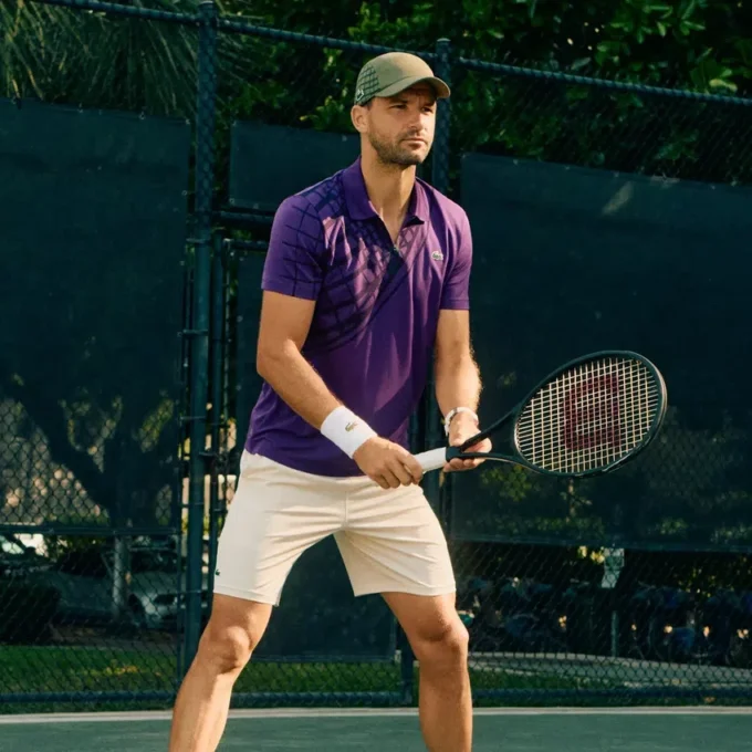Polo de ténis slim fit estampado Ultra Dry para homem