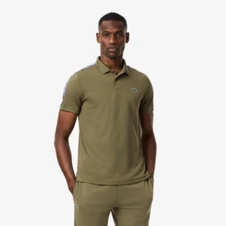 Polo de ténis Ultra Dry com riscas da marca para homem