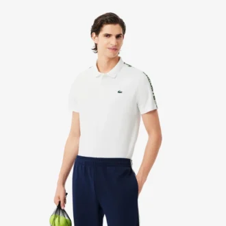 Polo de ténis Ultra Dry com riscas da marca para homem