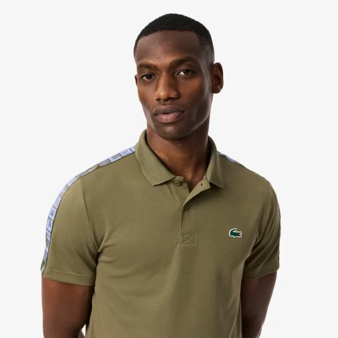 Polo de ténis Ultra Dry com riscas da marca para homem