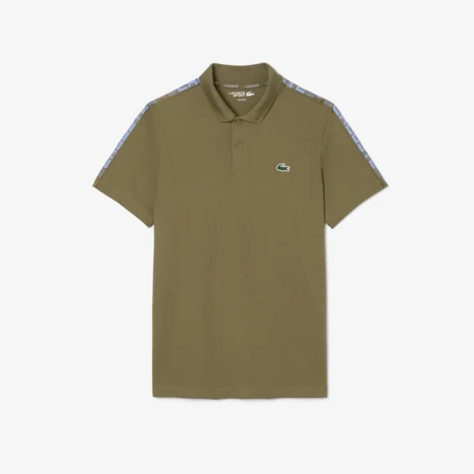 Polo de ténis Ultra Dry com riscas da marca para homem