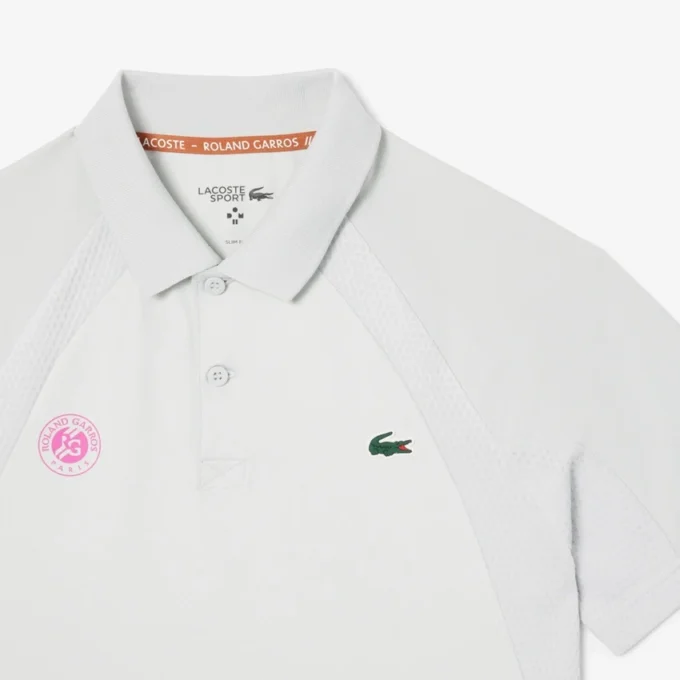 Polo desportivo de corte justo para homem, edição Roland Garros