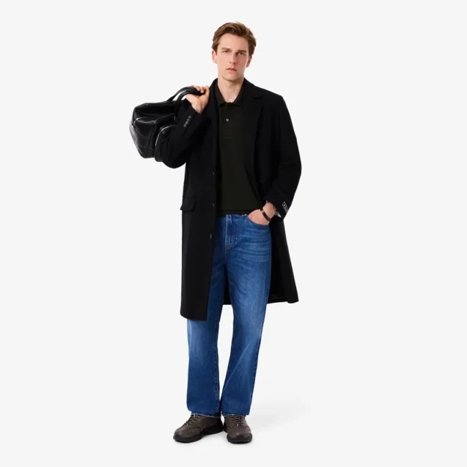 Polo Diamanta Crocodile Piqué de corte clássico para homem
