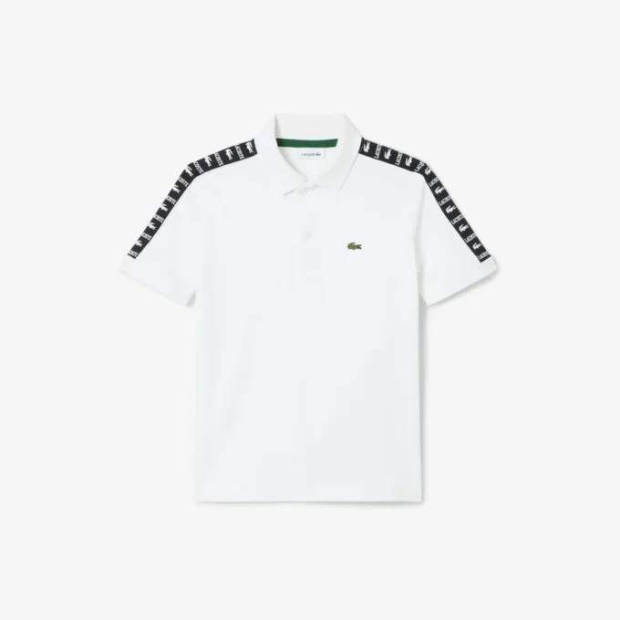 Polo em algodão Pima com riscas da marca