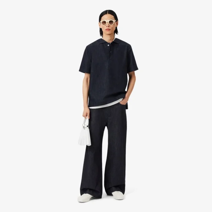 Polo em ganga de corte largo Runway