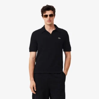 Polo em malha bouclé com corte clássico