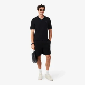 Polo em malha bouclé com corte clássico