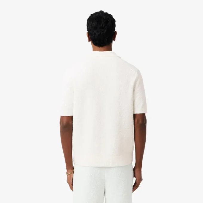 Polo em malha bouclé com corte clássico
