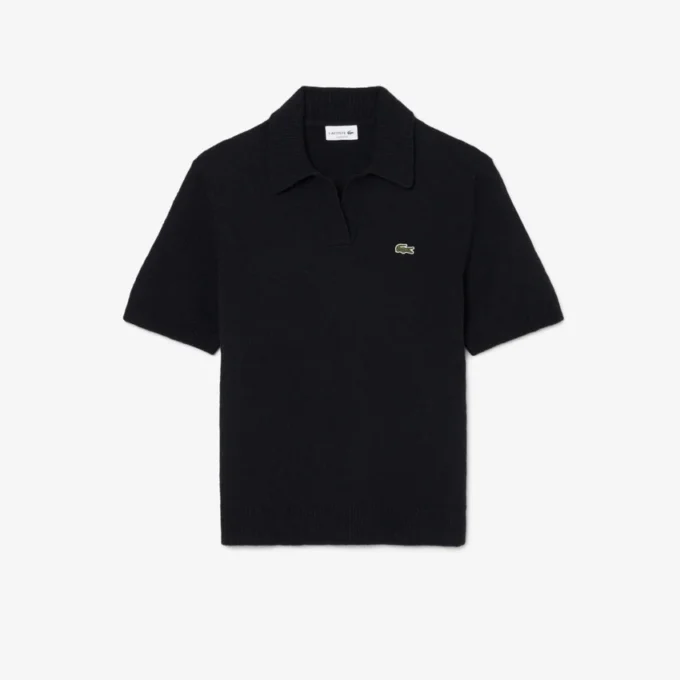 Polo em malha bouclé com corte clássico