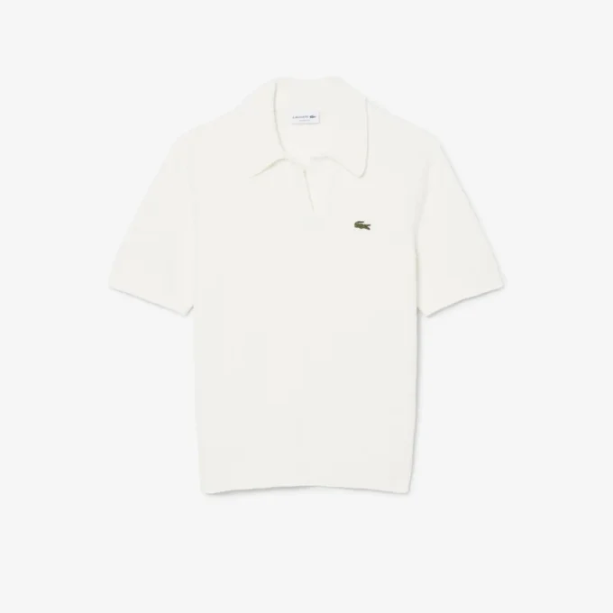 Polo em malha bouclé com corte clássico