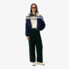 Polo feminino com riscas, corte justo, fabricado em França