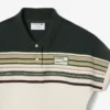 Polo feminino com riscas, corte justo, fabricado em França
