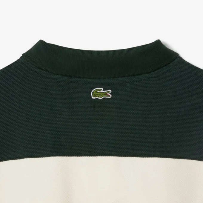 Polo feminino com riscas, corte justo, fabricado em França