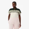 Polo feminino com riscas, corte justo, fabricado em França