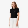 Polo feminino de corte regular em tecido Petit Piqué