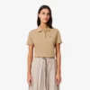Polo feminino de corte regular em tecido Petit Piqué