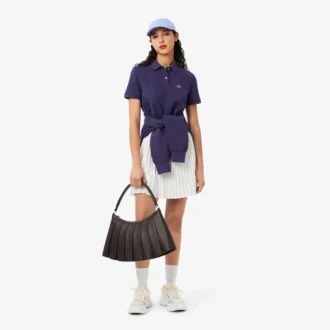 Polo feminino de corte regular em tecido Petit Piqué
