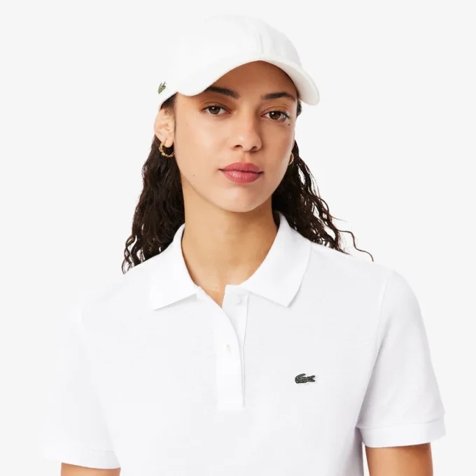 Polo feminino de corte regular em tecido Petit Piqué