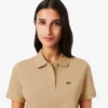 Polo feminino de corte regular em tecido Petit Piqué