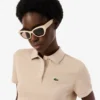 Polo feminino de corte regular em tecido Petit Piqué