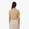 Polo feminino de corte regular em tecido Petit Piqué