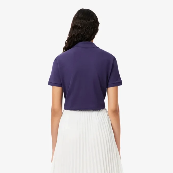 Polo feminino de corte regular em tecido Petit Piqué