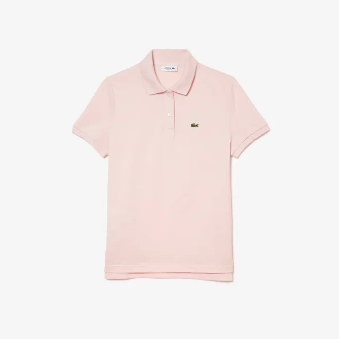 Polo feminino de corte regular em tecido Petit Piqué