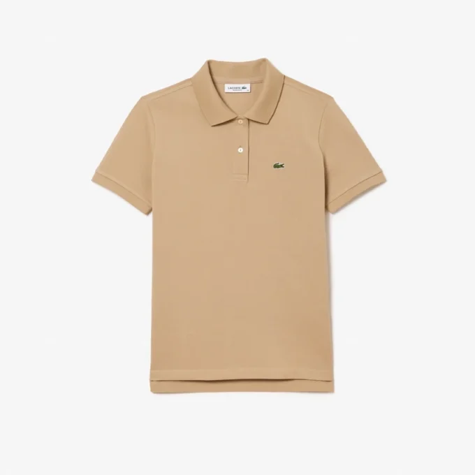 Polo feminino de corte regular em tecido Petit Piqué