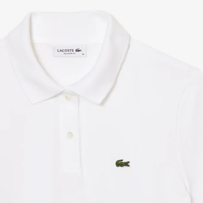 Polo feminino de corte regular em tecido Petit Piqué