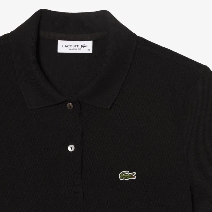 Polo feminino de corte regular em tecido Petit Piqué