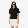 Polo feminino de malha piqué com corte descontraído