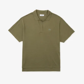 Polo feminino de malha piqué com corte descontraído
