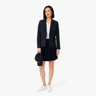 Polo feminino de malha piqué com corte descontraído