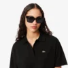 Polo feminino de malha piqué com corte descontraído