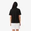 Polo feminino de malha piqué com corte descontraído